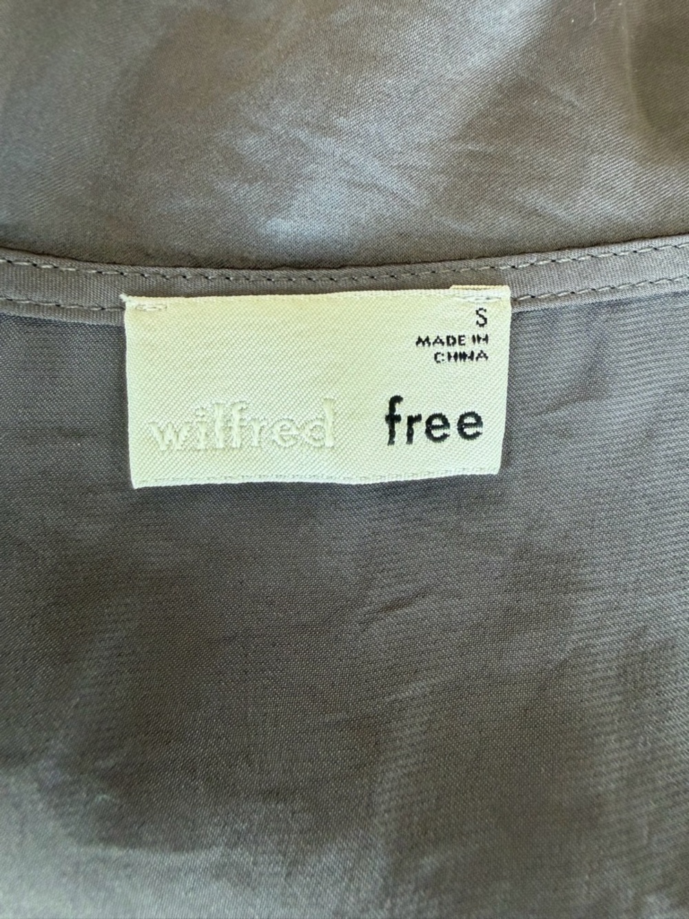 Wilfred Free Gray Satin Slip Mini Dress Strappy Minimalist Size Small - Picture 5 of 7